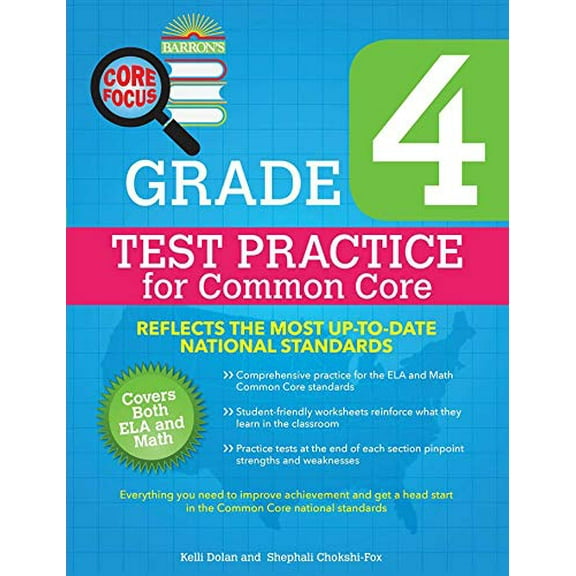 Pre-Owned Core Focus Grade 4: Test Practice for Common Core (Barron's Core Focus) Paperback
