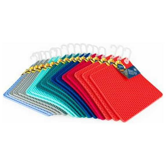 Core Home 21302-TV Trivet, Square, Silicone, Assorted Colors - Quantity 1