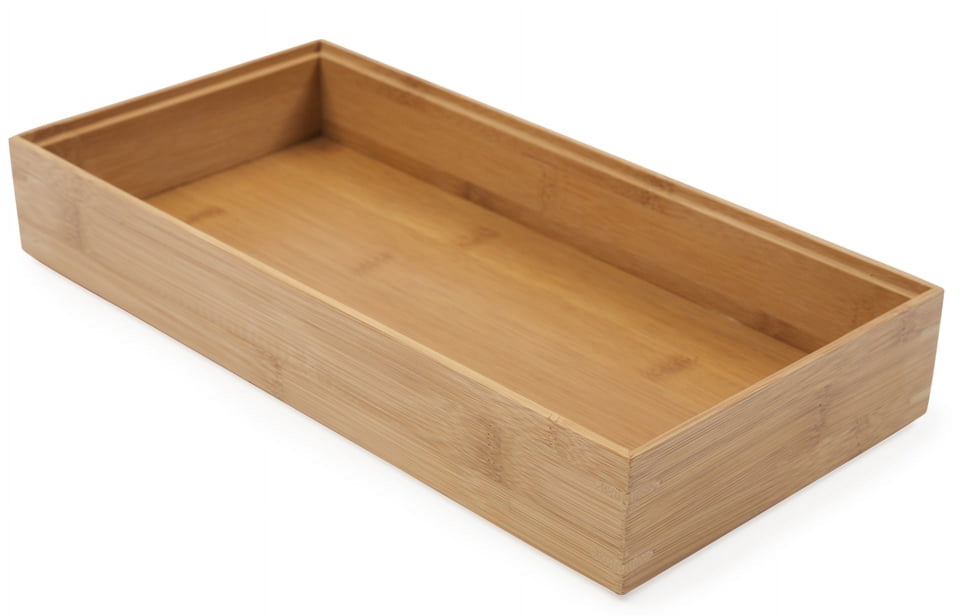 Home Basics 0.65 in. H x 4 in. W x 12.5 in. D Natural Bamboo Drawer  Organizer HDC59721 - The Home Depot