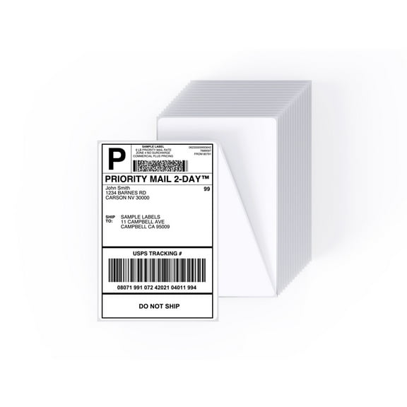 Core Innovations 4" x 6" Direct Thermal Shipping Labels, 500 Fanfold Perforated Shipping & Package Labels, Ultra Strong Adhesive