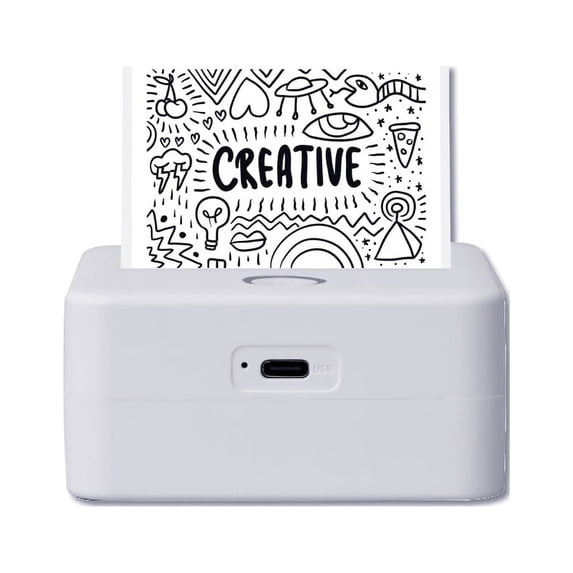 Core Innovations CTP500 Wireless Mini Portable Thermal Printer & Label Maker + Paper, Android & iOS (Gray)