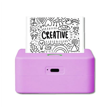 Core Innovations CTP500 Bluetooth Mini Portable Inkless Thermal Printer & Label Maker + Paper, Android & iOS (Purple)