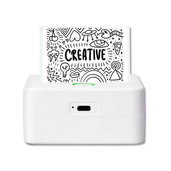 Core Innovations CTP500 Wireless Mini Portable Inkless Thermal Printer & Label Maker + Paper, Android & iOS (White)