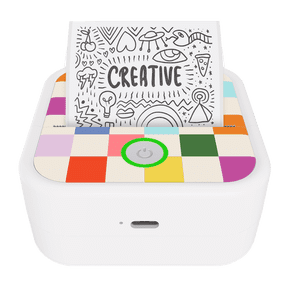 Core Innovations CTP500CH Wireless Mini Portable Inkless Thermal Printer & Label Maker + Paper, Android & iOS (Checkered)