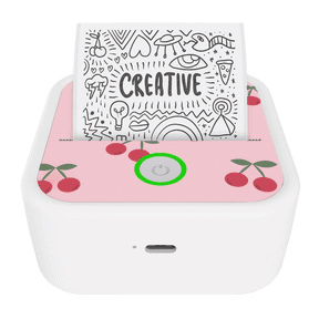 Core Innovations CTP500CH Wireless Mini Portable Inkless Thermal Printer & Label Maker + Paper, Android & iOS (Cherry)
