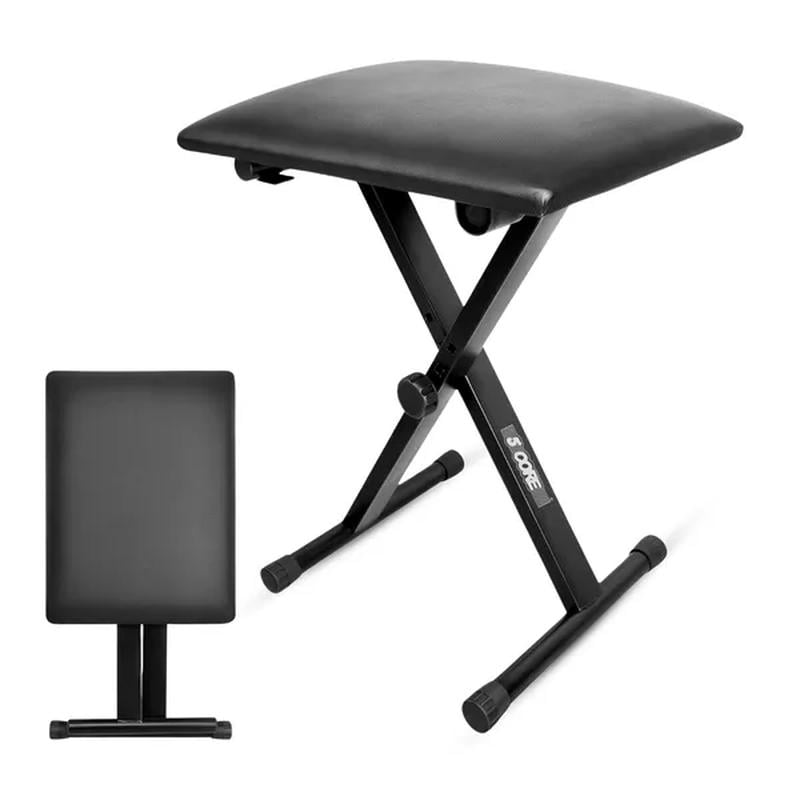 Core Keyboard Bench Padded Cushioned Piano Stool Height Adjustable Guitar Seat Portable