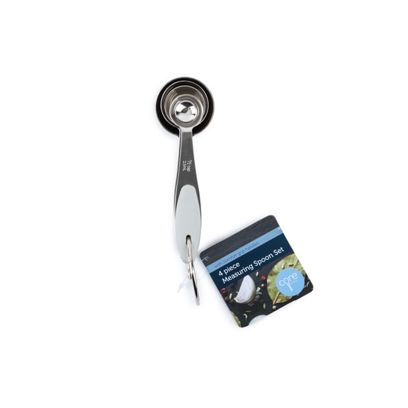 Core Kitchen 6012653 Silicone & Stainless Steel Gray Measuring Spoon Set