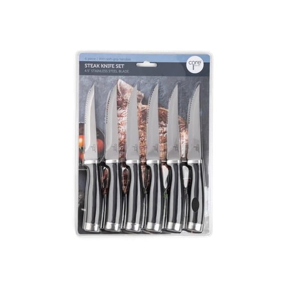 Core Kitchen 6012620 Core Kitchen Stainless Steel Steak Knife Set - 6 Piece