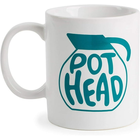 Core Kitchen Pot Head Mug in White/Blue