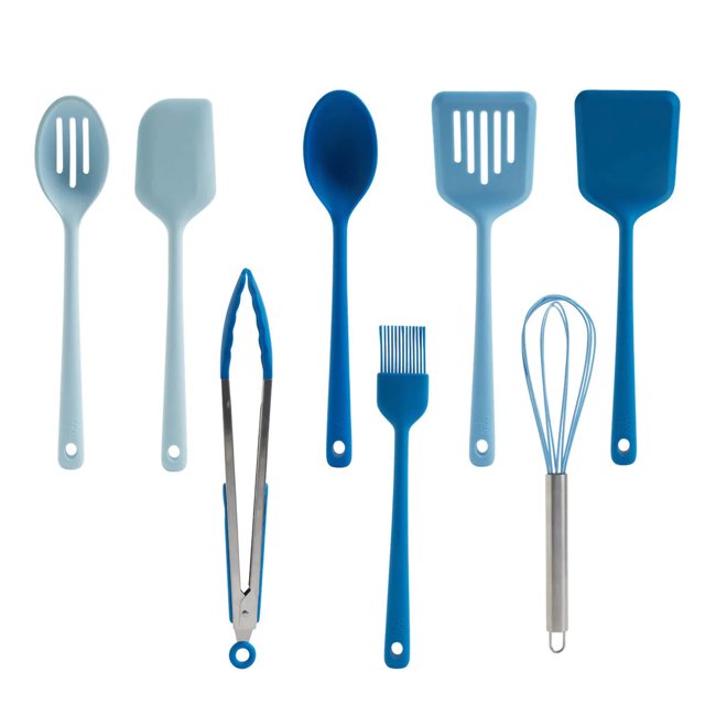 Core Kitchen Silicone Utensils, Set of 8 (Blue)