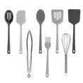 thumbnail image 1 of Core Kitchen Silicone Utensils, Set of 8 (Gray), 1 of 6