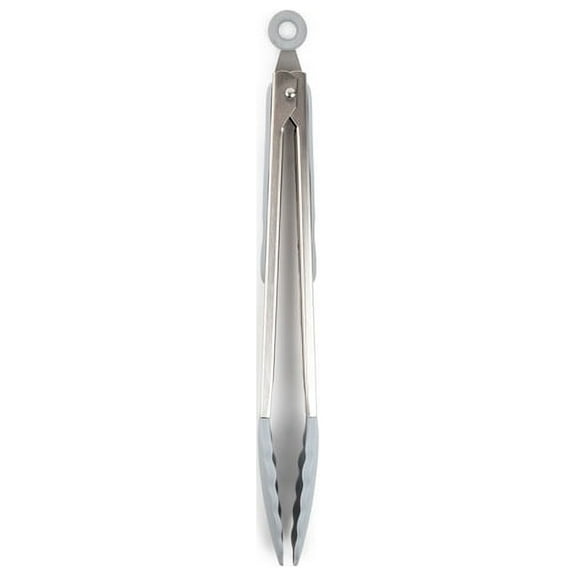 Core Kitchen Silver Silicone Locking Tong