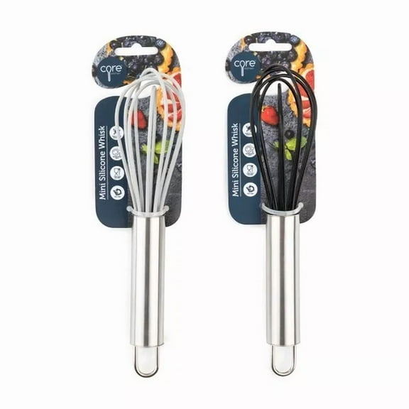 Core Kitchen Silver Silicone/Stainless Steel Mini Whisk 6.5" L X 1.69" W 1 Pk