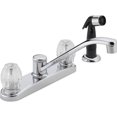 Core Knob DoubleHandle Side Sprayer Standard Kitchen Faucet in Chrome