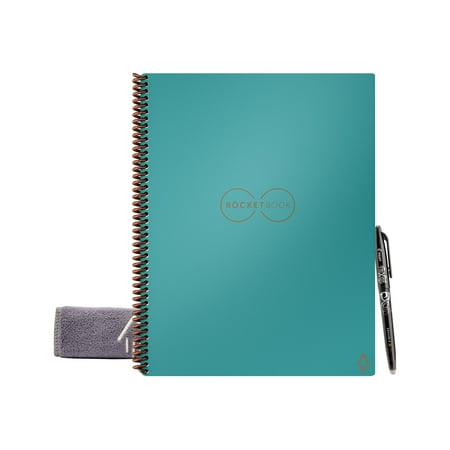 Rocketbook - Core Smart Reusable Notebook Dot-Grid 8.5" x 11" - Neptune Teal