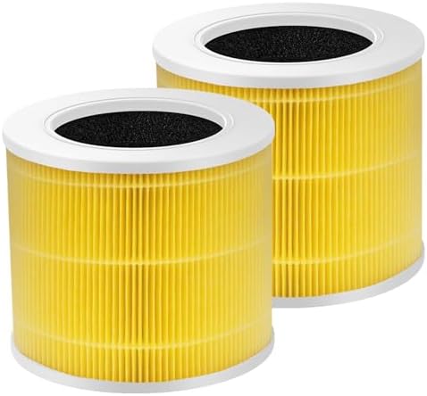 Core Mini-P Air Purifier Pet Allergy Replacement Filter for LEVOIT Core Mini Air Purifier, Core Mini-P Filter, 3-in-1 Pet Care High Efficiency H13 HEPA Filter, Core Mini-RF, Yellow