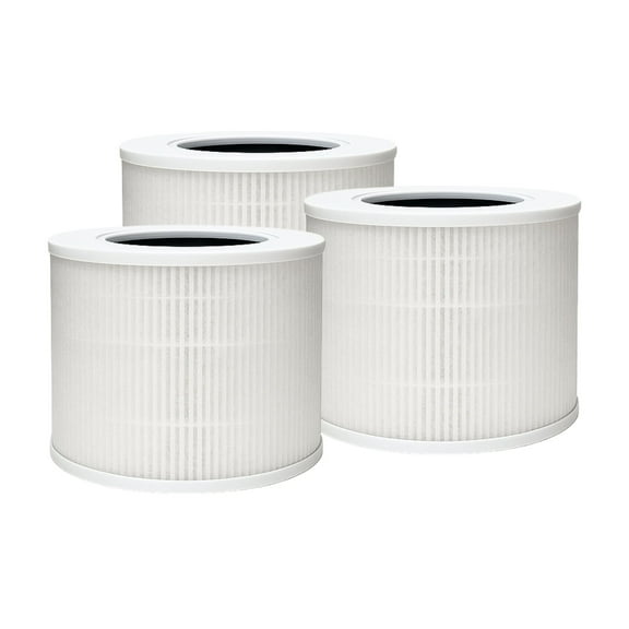 Core Mini-RF 3-in-1 True HEPA Activated Carbon Filter Replacement For Core Mini Air Purifier Removes Smoke, 3 Packs