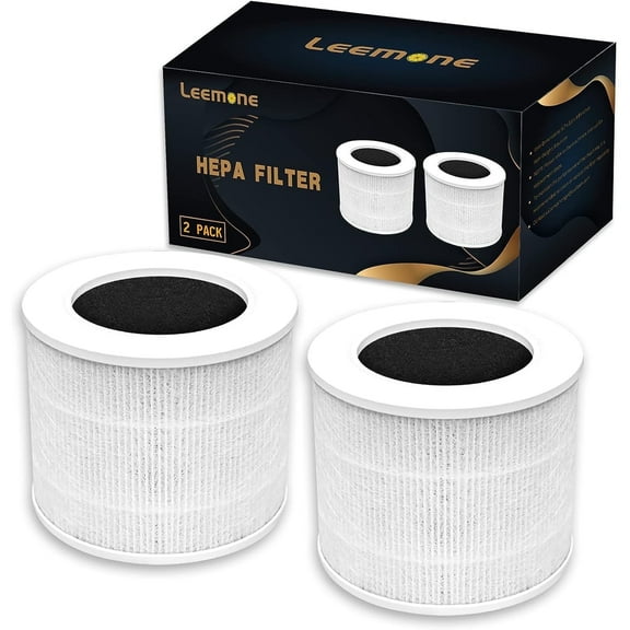 Air Purify Filter for Levoit Core Mini Replacement Filter True 3-in-1 Premium High Efficiency Filter, 6 Fragrance Sponge, 2 Packs
