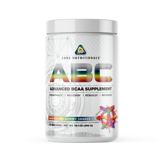 Core Nutritionals ABC Advanced BCAA Supplement 20 Servings (Australian Gummy Snakes)