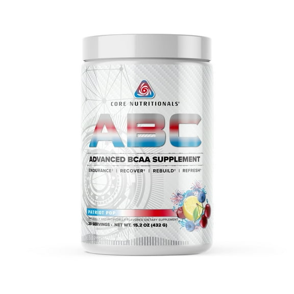 Core Nutritionals ABC Advanced BCAA Supplement 20 Servings (Patriot Pop)