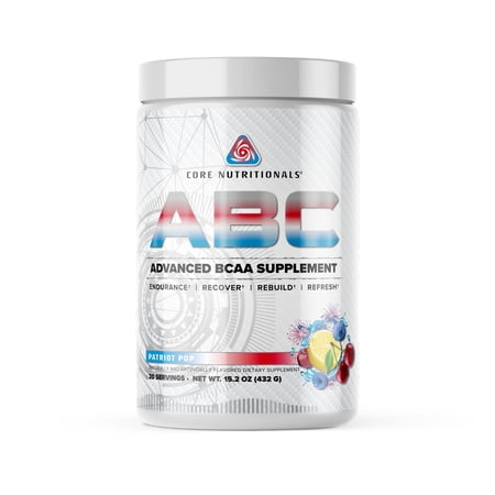 Core Nutritionals ABC Advanced BCAA Supplement 20 Servings (Patriot Pop)