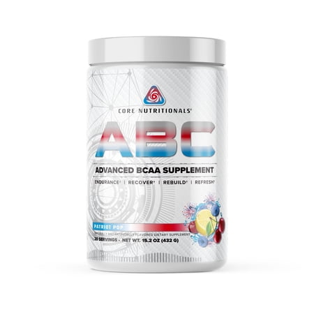 Core Nutritionals ABC Advanced BCAA Supplement 20 Servings (Patriot Pop)