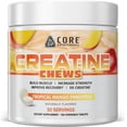 thumbnail image 1 of Core Nutritionals Creatine Chews | Creatine Monohydrate with Sea Salt | Muscle Strength, Performance & Hydration Support | 30 Servings (Tropical Mango Pineapple), 1 of 7