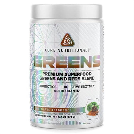 Core Nutritionals Greens Platinum Premium Superfood Greens and Reds Blend 30 Servings (Chocolate)
