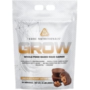 Core Nutritionals GROW, Whole Food Mass Gainer | High Quality Protein & Carb Blend | Maltodextrin Free | 880 Calories, 50g Protein | 10 Pound Chocolate Peanut Butter Cup
