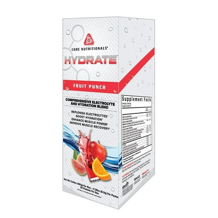 Core Nutritionals HYDRATE Comprehensive Electrolyte and Hydration Blend - Fruit Punch, 20 packets