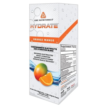 Core Nutritionals HYDRATE Comprehensive Electrolyte and Hydration Blend - Orange Mango, 20 packets