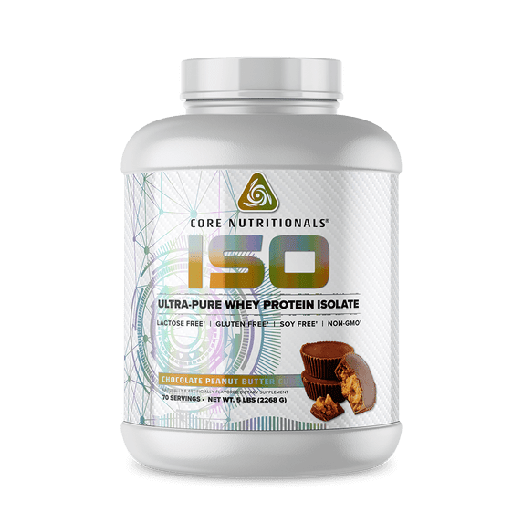 Core Nutritionals ISO, 100% Micro Filtered, Zero Artificial Fillers, 24g Whey Protein Isolate, 80 servings (Chocolate Peanut Butter Cup)