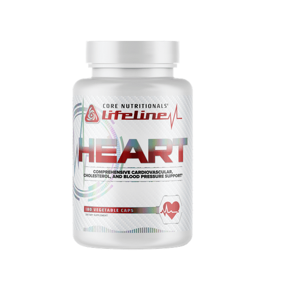 Core Nutritionals Lifeline Heart Comprehensive Cardiovascular, Cholesterol, and Blood Pressure Support, 180 Capsules