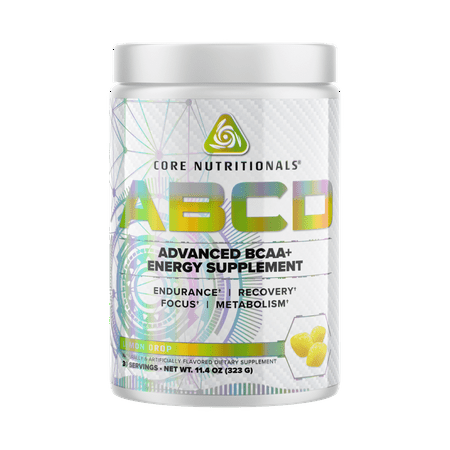 Core Nutritionals Platinum ABCD Advanced BCAA Energy Supplement, Improves Endurance, Recovery, and Focus 30 Servings (Lemon Drop)