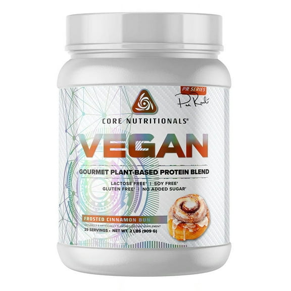 Core Nutritionals Platinum Vegan Plant-Based Protein Powder 29 Servings (Frosted Cinnamon Bun)