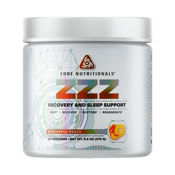 Core Nutritionals Platinum ZZZ - Advanced Night Time Recovery and Sleep Support - 20 Servings (Pineapple Peach)