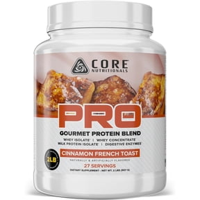 Core Nutritionals Pro Sustained Release Protein Blend, Digestive Enzyme Blend, 25G Protein, Low Carb, 24 Servings (Cinnamon French Toast)