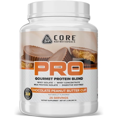 Core Nutritionals Pro Sustained Release Protein Blend, Digestive Enzyme Blend, 25G Protein, Low Carb, 27 Servings (Chocolate Peanut Butter)
