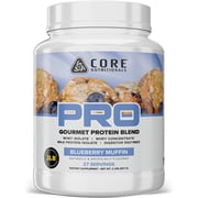 Core Nutritionals Pro Sustained Release Protein Blend, Digestive Enzyme Blend, 25G Protein, Low Carb, 28 Servings Blueberry Muffin