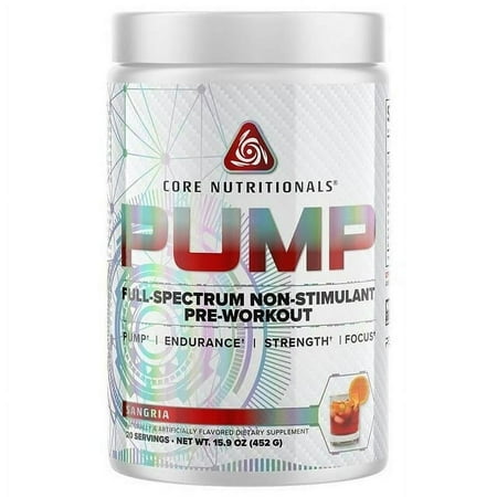 Core Nutritionals Pump Platinum Full-Spectrum Non-Stimulant Pre-Workout 20 Servings (Sangria)