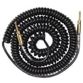 thumbnail image 1 of bullet cable 30 ft. premium vintage coil cable - black- straight to straight brass bullet connectors, 1 of 1