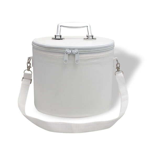 Core Plus Group Deluxe Masonic Fez Cap Case with Strap, Imitation Leather, Hat/Cap Storage Box