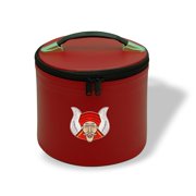 Core Plus Group Hand Embroidery Fez Case, Deluxe Masonic Case, Imitation Leather, Hat/Cap Storage Box, Display Box for Masonic & Eastern Star Fez Hats,OES Gifts, Sashes&nbsp;&&nbsp;Accessories