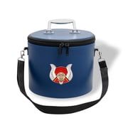 Core Plus Group Hand Embroidery Gruto Fez Case,Deluxe Masonic Fez Cap Case with Strap, Imitation Leather, Hat/Cap Storage Box, Display Box for Masonic & Eastern Star Fez Hats