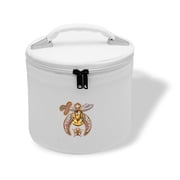 Core Plus Group Hand Embroidery Shriner Rhinestone Fez Case, Deluxe Masonic Fez Cap Case, Imitation Leather, Hat/Cap Storage Box, Display Box for Masonic & Eastern Star Fez Hats,Sashes & Accessories