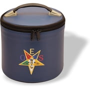 Core Plus Group Machine Embroidery O.E.S Star Fez Case,Deluxe Masonic Fez Cap Case, Imitation Leather, Hat/Cap Storage Box, Display Box for Masonic & Eastern Star Fez Hats