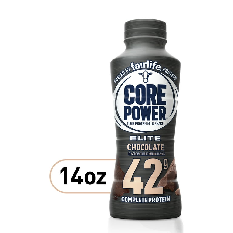 Core Power Elite High Protein Shake with 42g Protein by fairlife Milk,  Chocolate, 14 fl oz