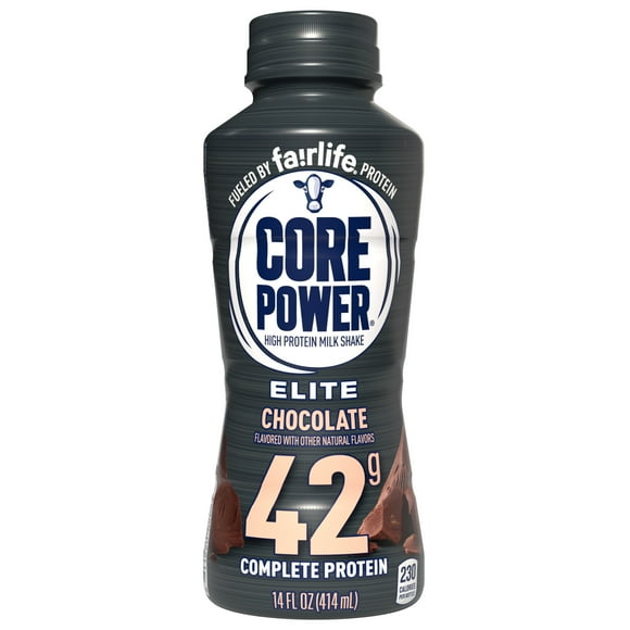 Core Power Elite High Protein Shake with 42g Protein by fairlife Milk, Chocolate, 14 fl oz