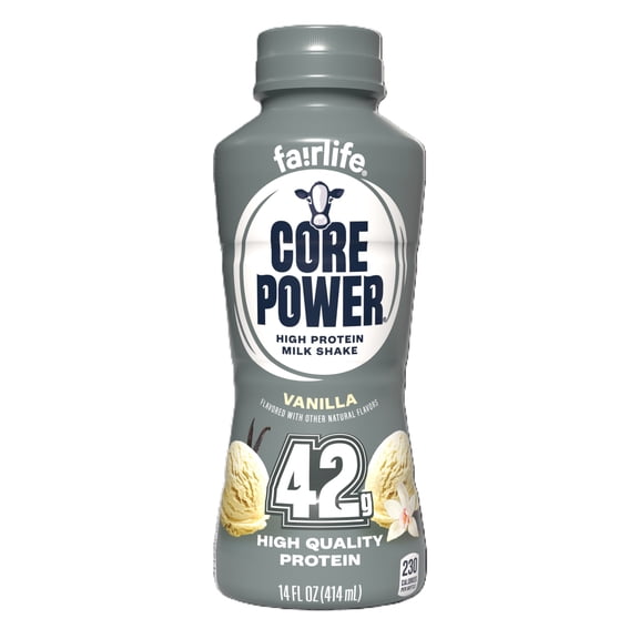 Core Power Elite High Protein Shake with 42g Protein by fairlife Milk, Vanilla, 14 fl oz