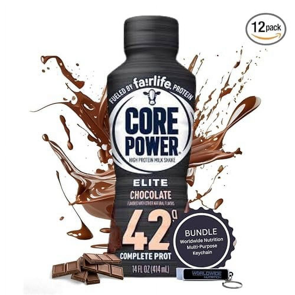Fairlife Core Power 42g Complete Protein Elite Chocolate Milk Shake Kosher 14 oz (12 Pack